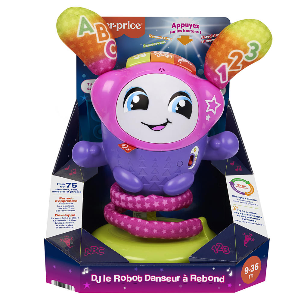 Fisher-Price - DJ le Robot Danseur à Rebond Rose -
