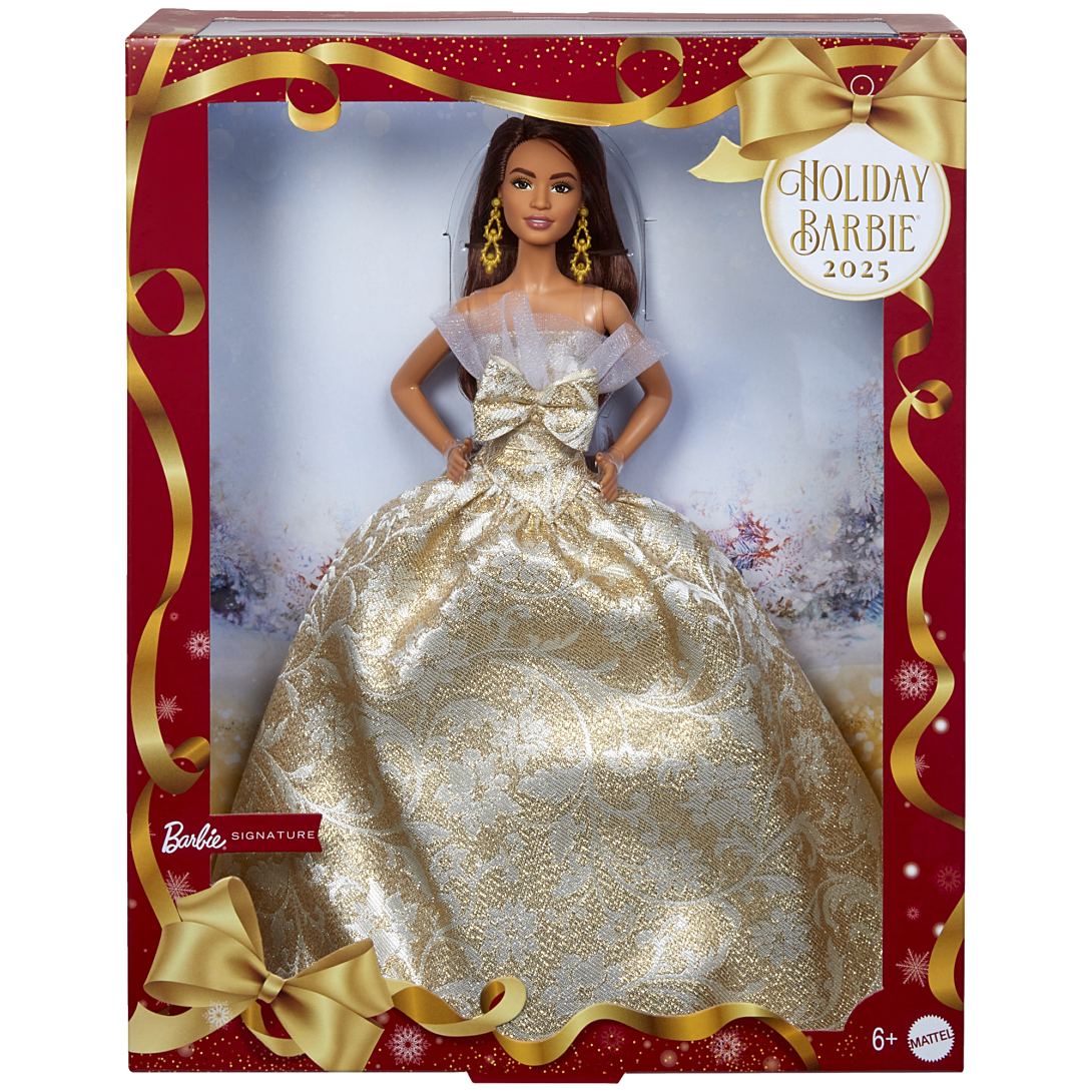 Barbie Poupée Joyeux Noël Poupée châtain JBH97 - vue 2
