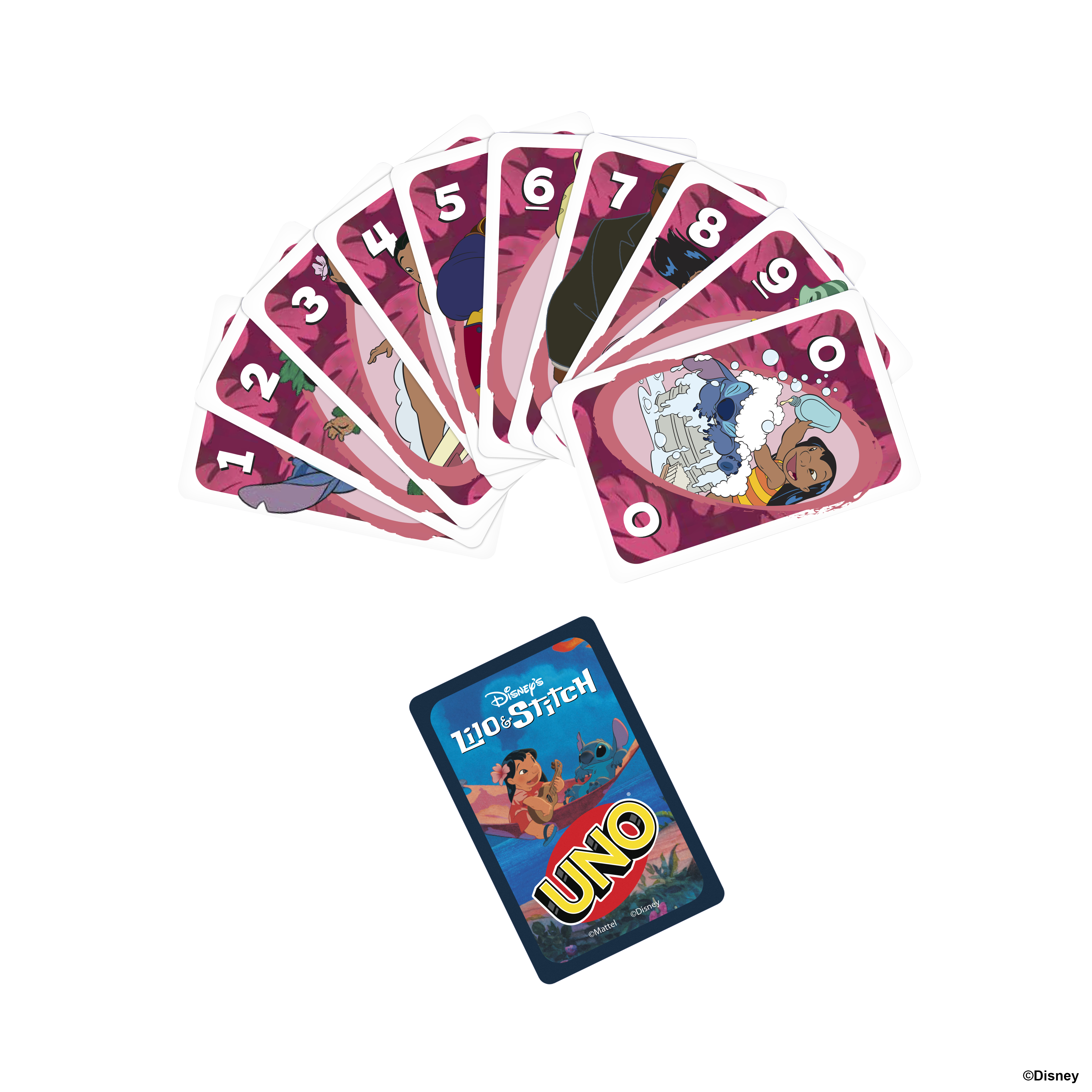 disney-uno lilo et stitch-jeu de cartes pour les enfants et la famille