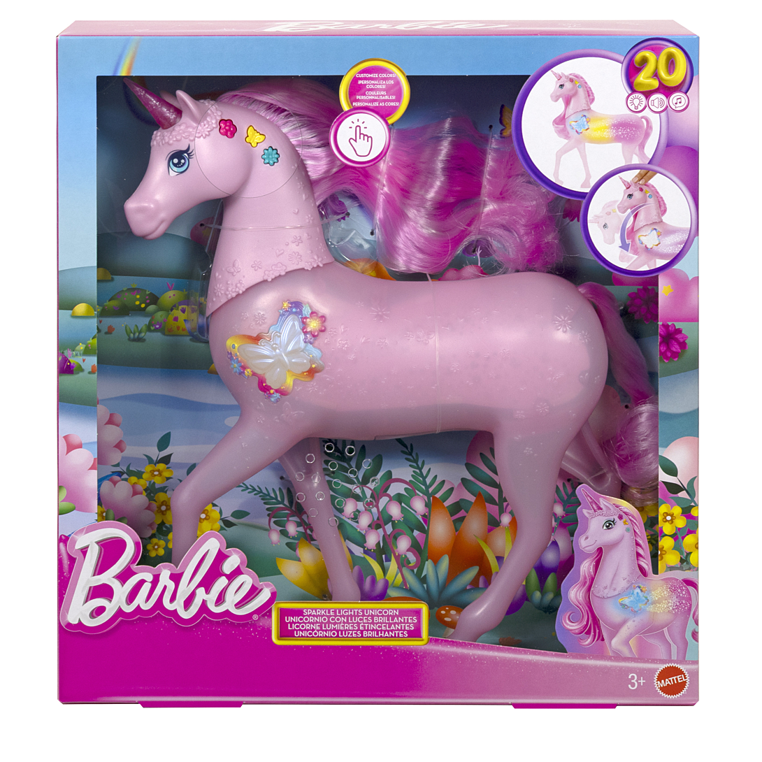 barbie-licorne sons et lumières-avec lumières, sons et musique
