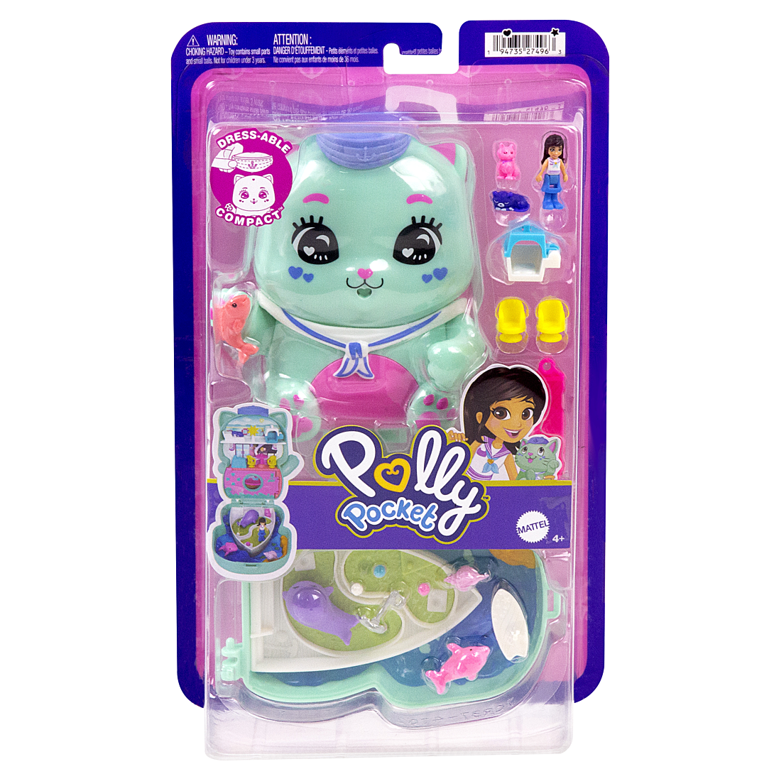 Polly Pocket – Coffret 2 En 1 Famille Paresseux – 12 Accessoires, 8 Animaux, 2 Figurines, Dès 4 Ans
