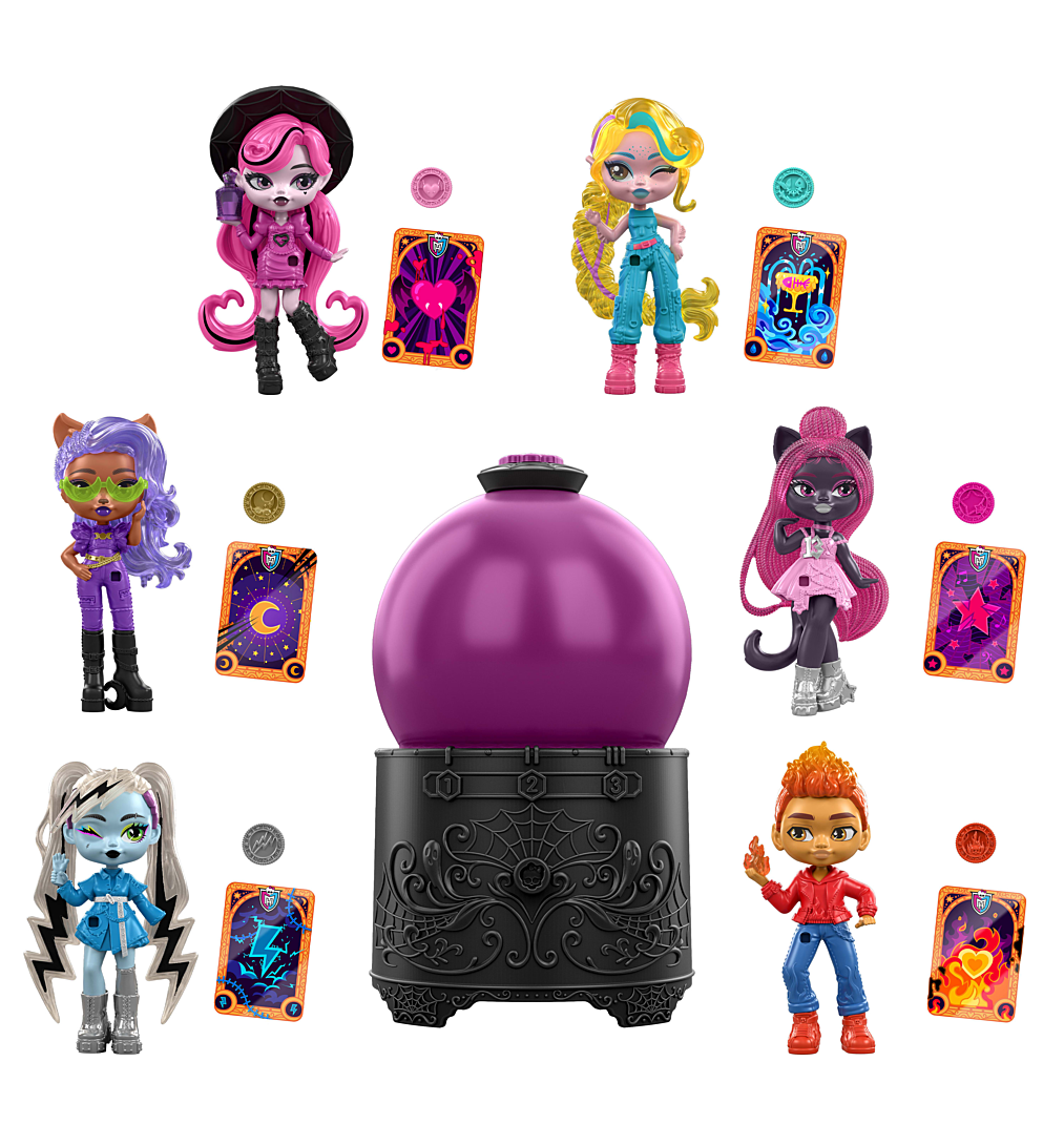 Monster High Potions Assortiment Boule de Cristal avec Mini poupées Figurines Surprises de 7 5 cm avec Fonction Water Reveal Talisman et Carte de voyance Les Personnages Peuvent Varier JCX99 - vue 7