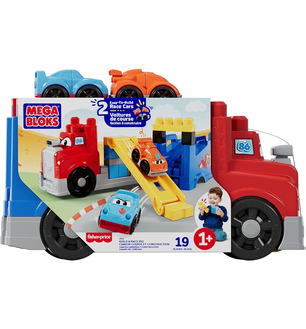 MEGA BLOKS Camion Course et Construction Coffret avec 19 pièces MEGA Bloks JFR29 - vue 4