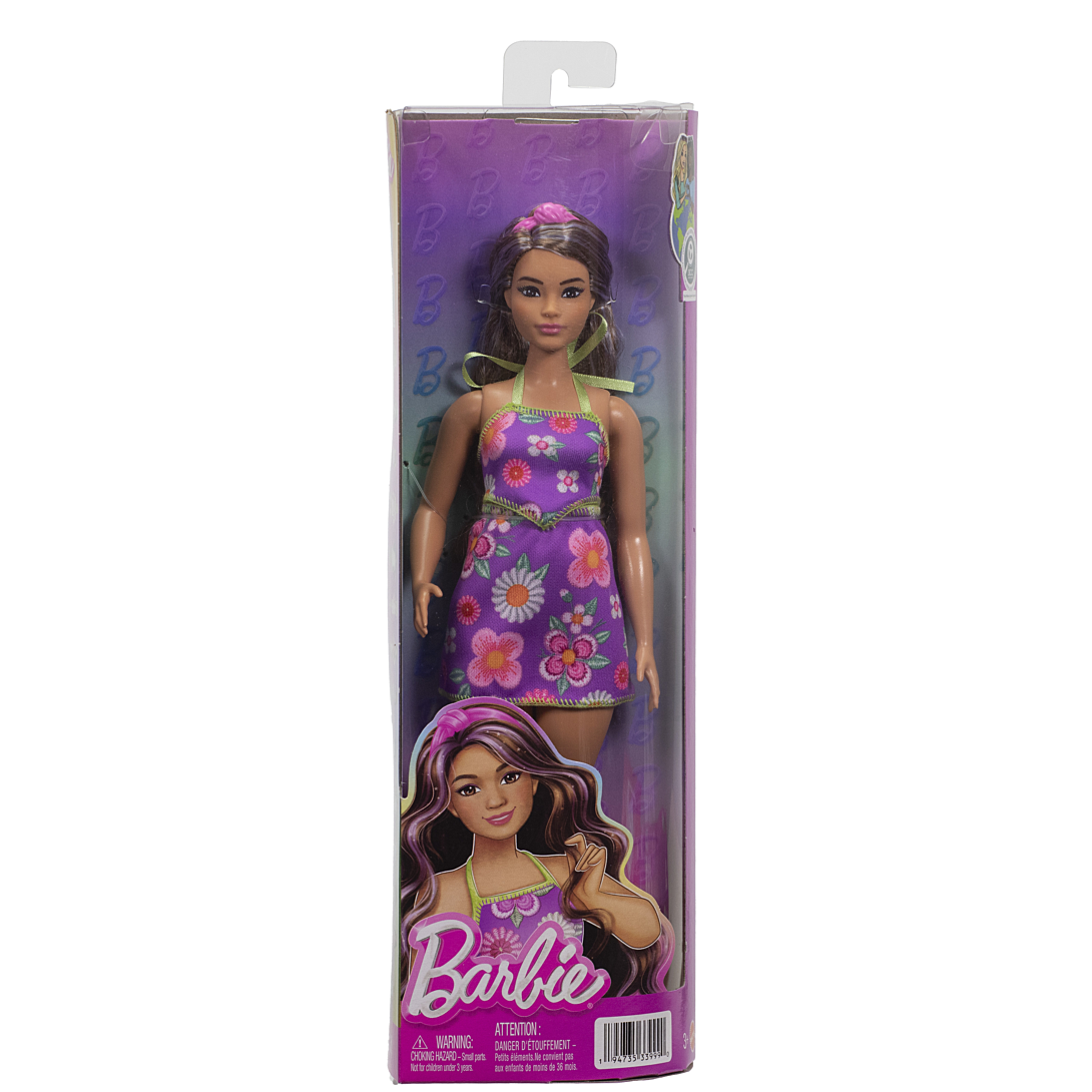 Poupée Barbie Fashionistas JJN57 – Brune à Mèches Violettes avec Tenue et Accessoires - vue 4