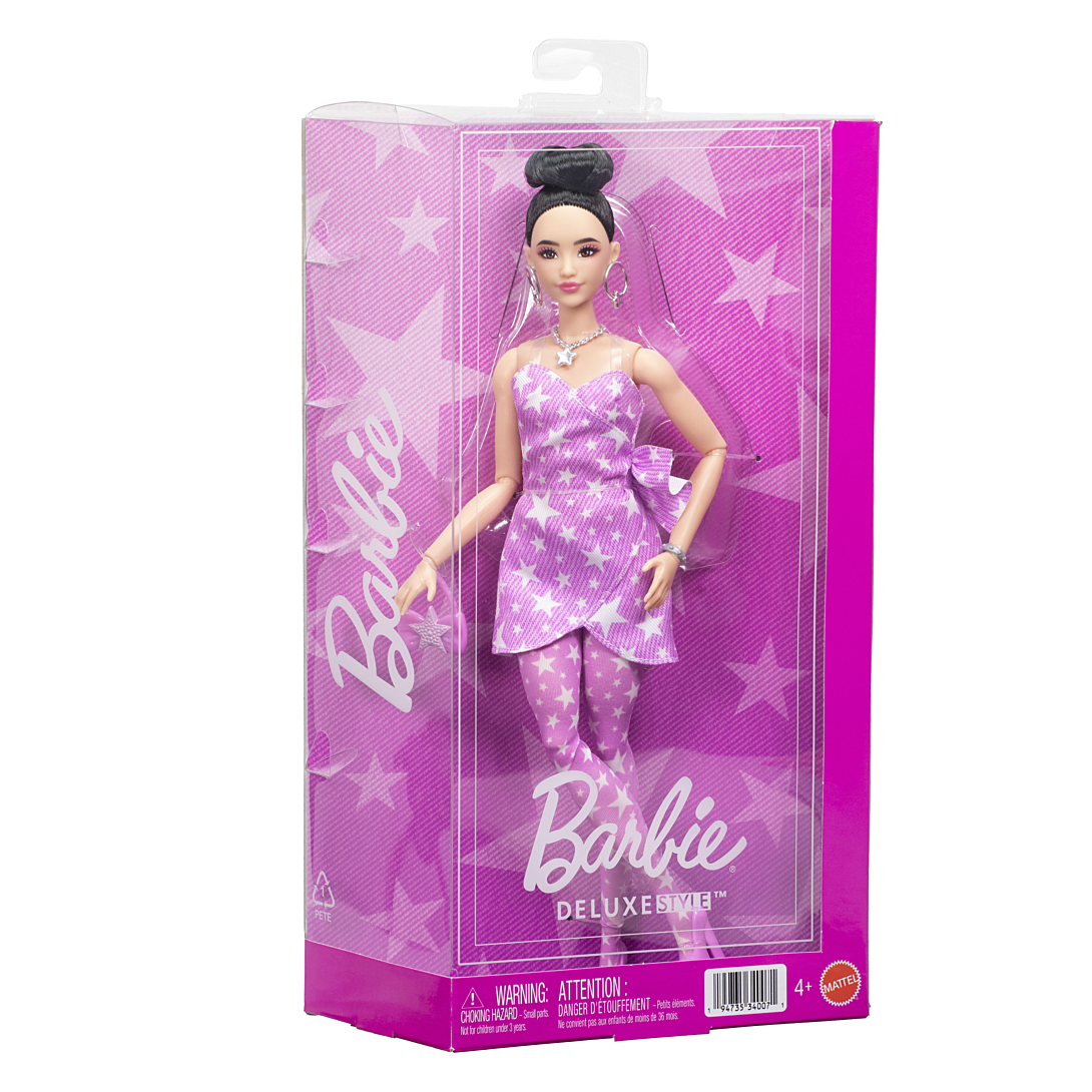 Poupée Barbie Deluxe Style – Robe en Jean Étoilé, JJN71 - vue 10