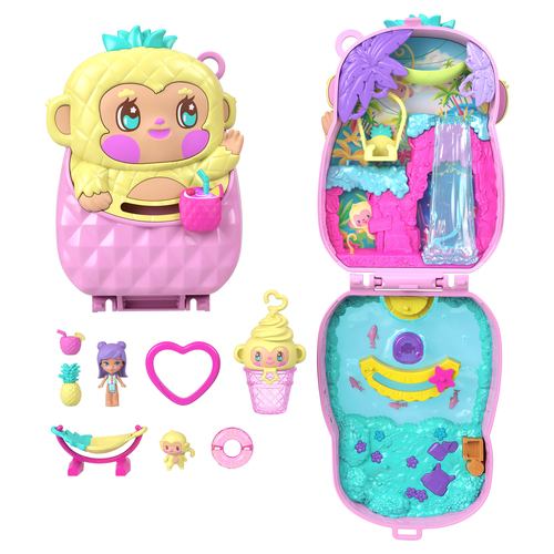 Polly Pocket Coffret Ananas et Ouistiti Jouet de voyage