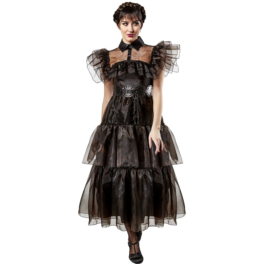 Robe de bal adulte luxe Mercredi Addams M