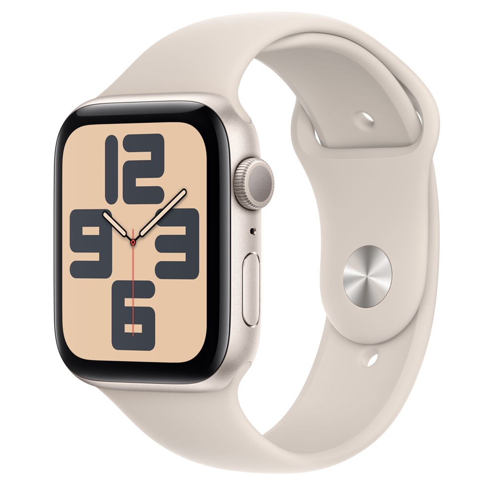 Apple Watch SE OLED 44 mm Numérique 368 x 448 pixels Écran tactile Beige Wifi GPS (satellite)