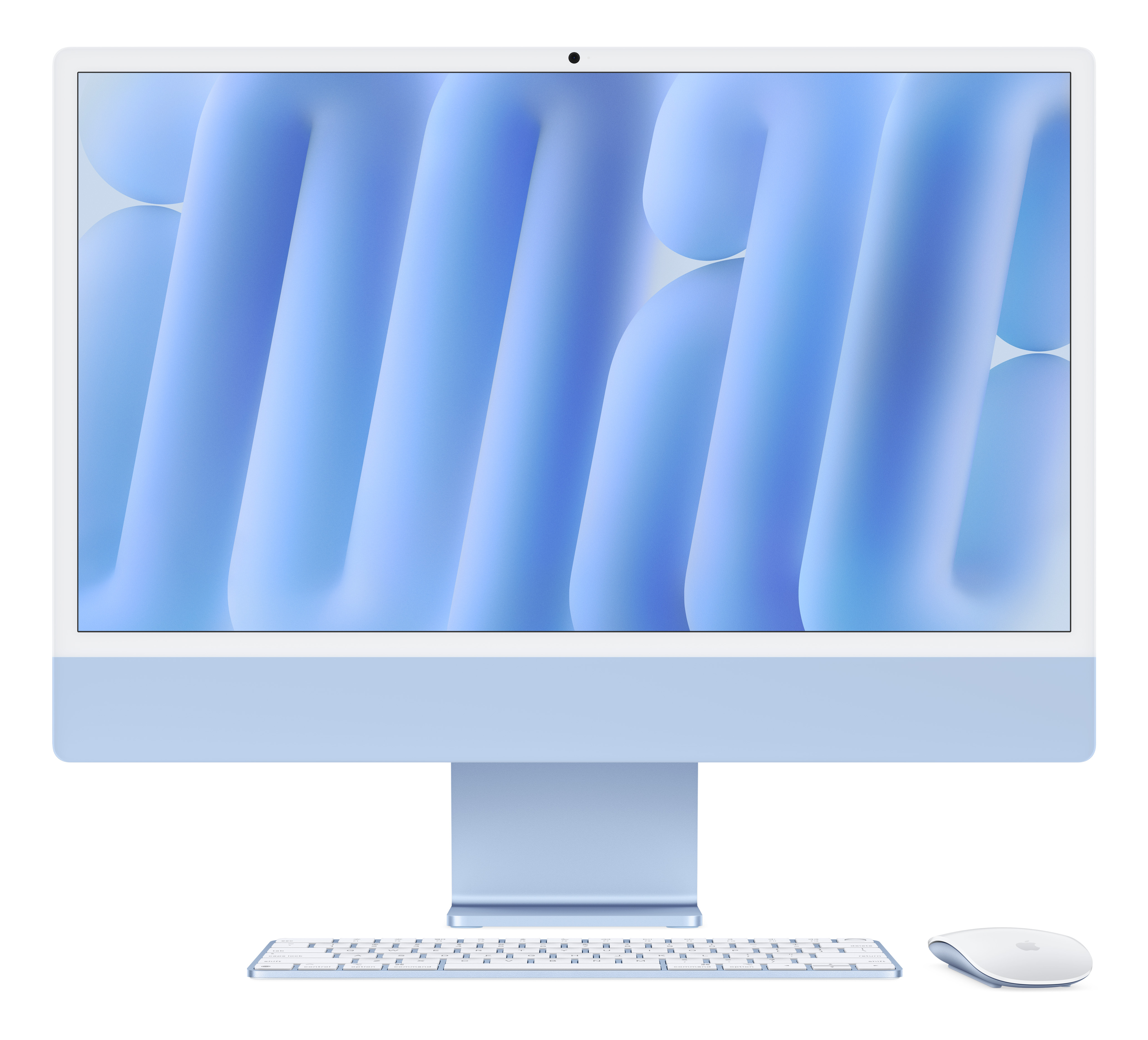 Produktbild von Apple iMac Apple M M4 59,7 cm (23.5") 4480 x 2520 pixels PC All-in-One 24 Go 512 Go SSD macOS Sequoia Wi-Fi 6E (802.11ax) Bleu