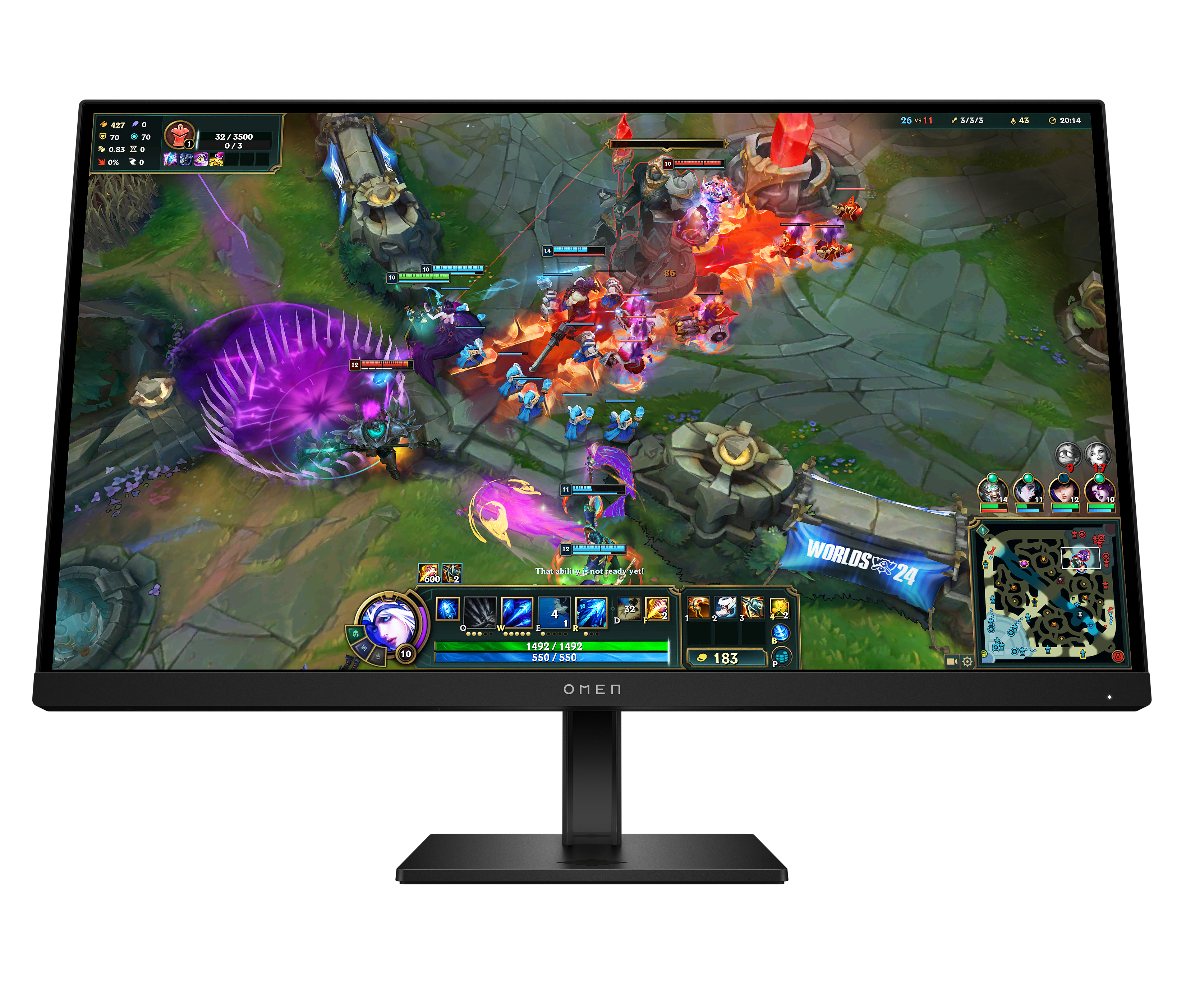 Ecran PC Gamer OMEN 27qs G2 27 QHD 280Hz Dalle IPS 1ms Plage de réglage en hauteur - vue 2