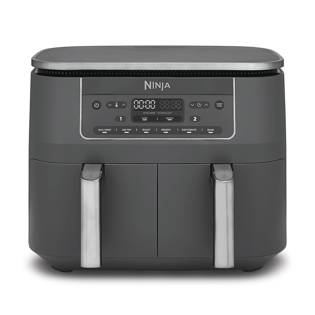 Ninja DZ300EU friteuse Double 7,6 L Autonome 2400 W Friteuse d’air chaud Gris