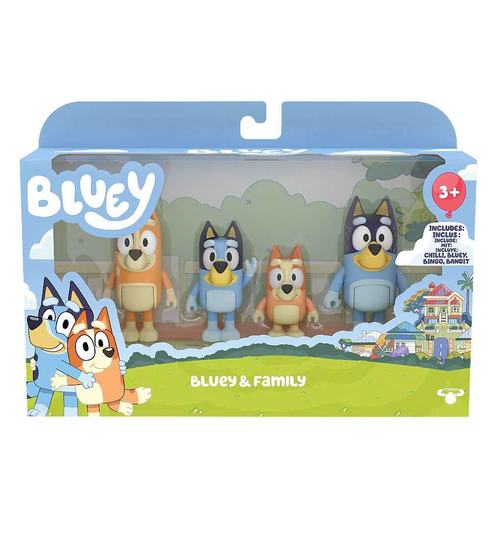 Coffret de 4 figurines de la famille de Bluey MOOSE TOYS - vue 2