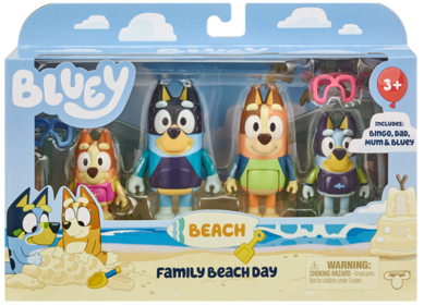 La Famille de Bluey en voyage x4 Figurines - vue 4
