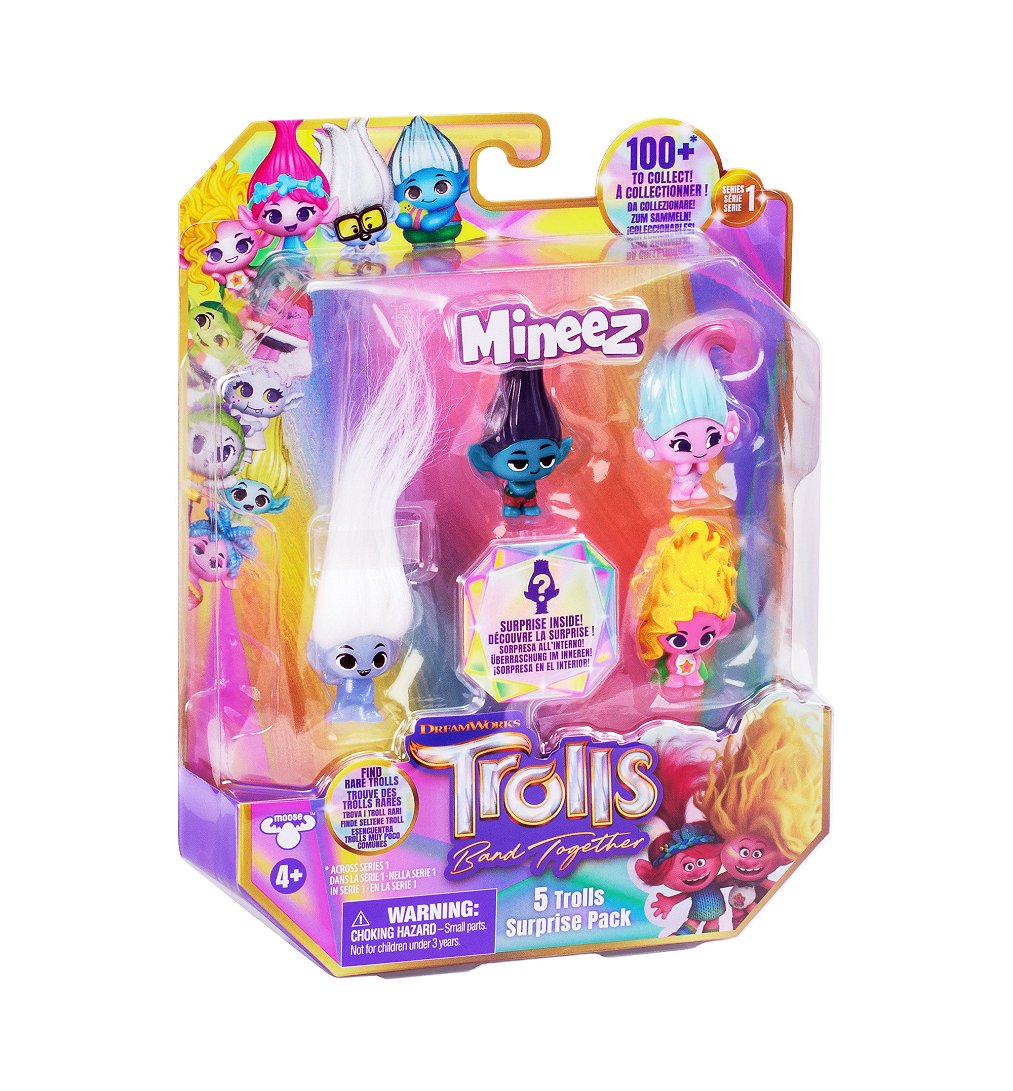 5 Figurines 3Cm Trolls