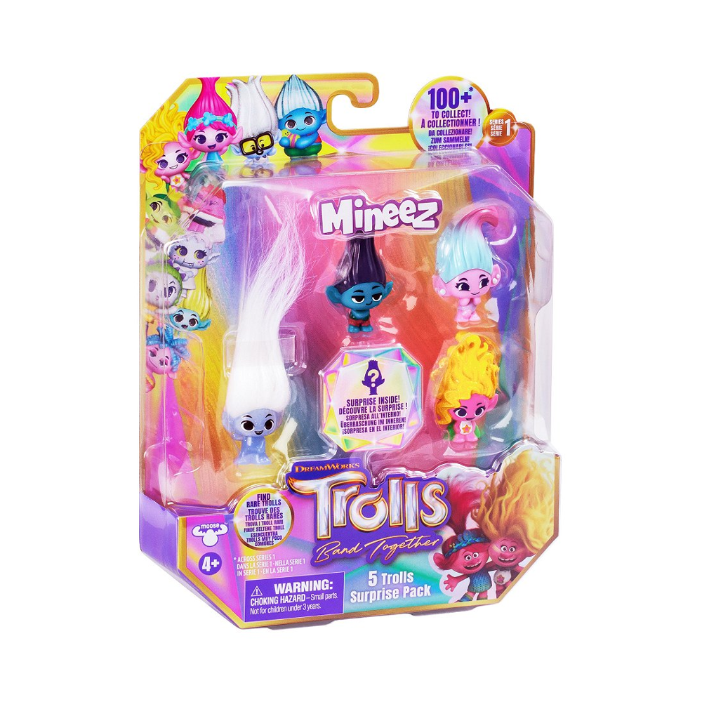 5 Figurines 3Cm Trolls