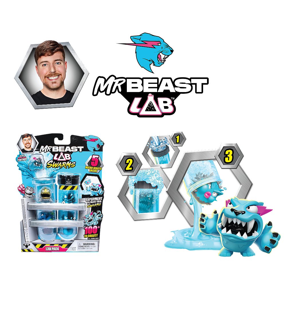 5 MINIS FIGURINES SWARMS MRBEAST LAB