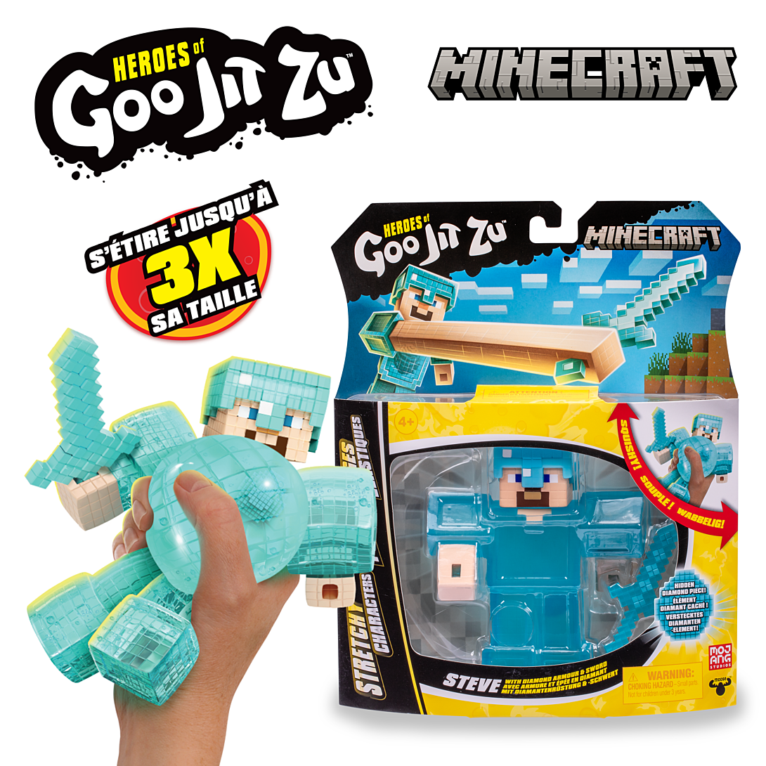 Figurine extensible GOO JIT ZU Minecraft Creeper 11 cm Texture élastique Extensible 3x - vue 6
