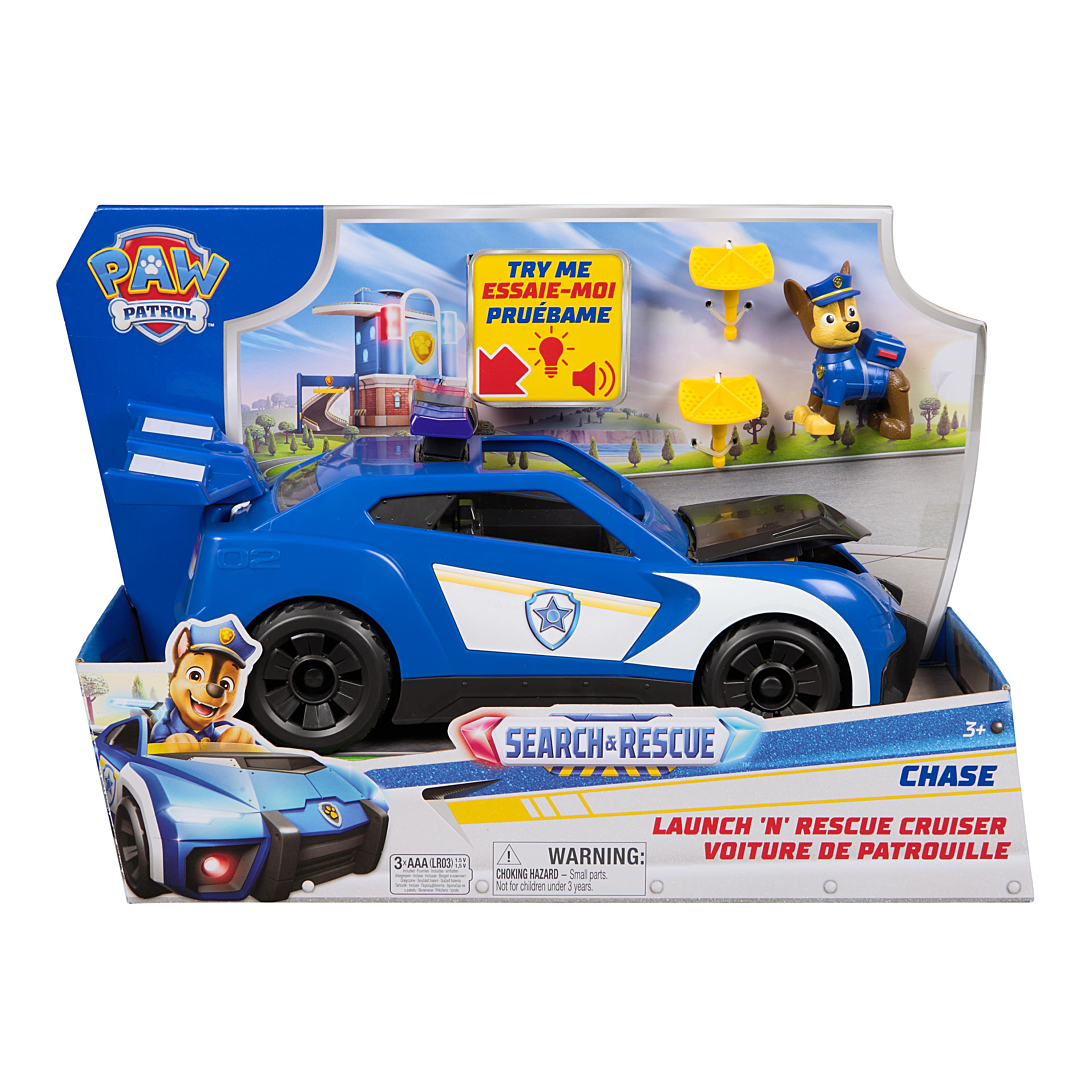 Coffret Paw Patrol Véhicule Deluxe + Figurine Chase Search & Rescue Pat'patrouille - vue 1