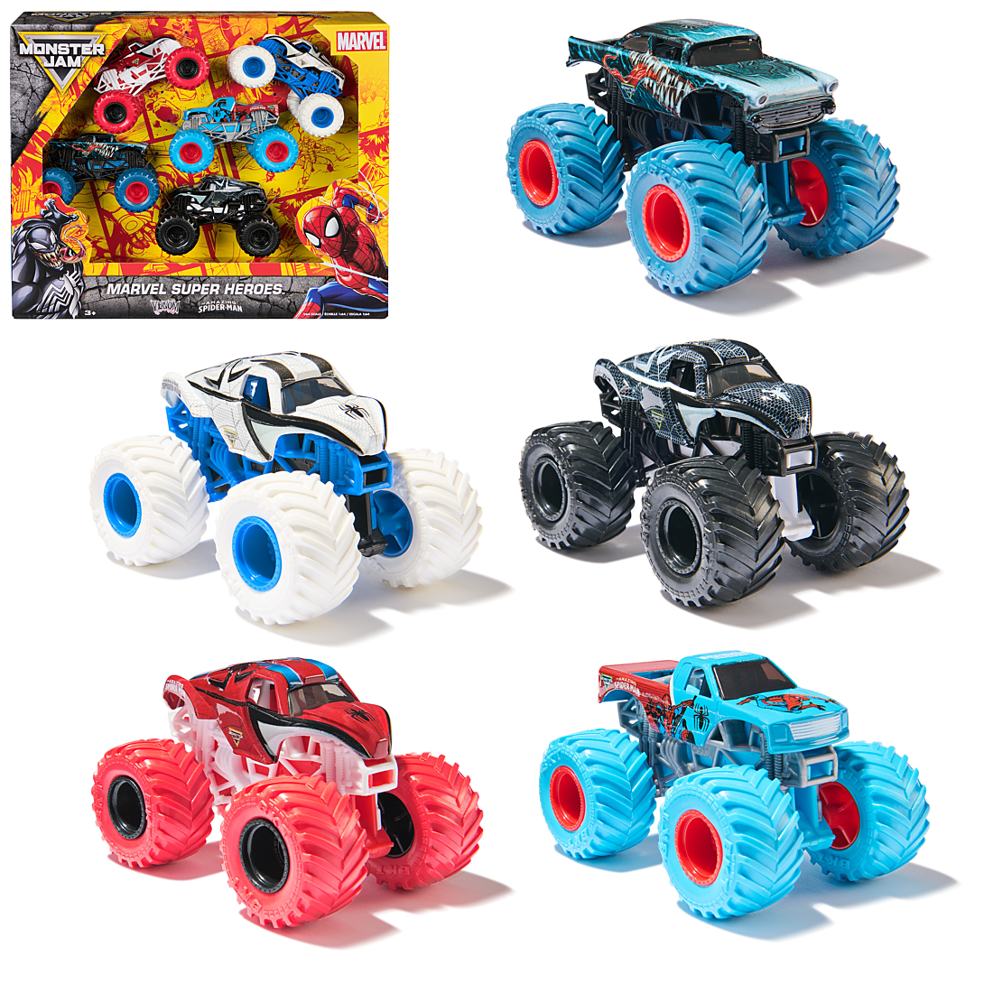 PACK DE 5 VEHICULES SPIDER-MAN DIE-CAST 1:64 Monster Jam