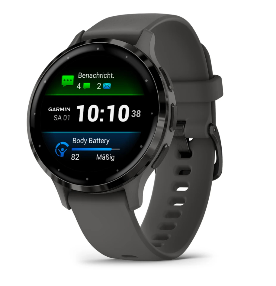 Garmin Venu 3S 3,05 cm (1.2) AMOLED 41 mm Numérique 390 x 390 pixels Écran tactile Gris Wifi GPS (satellite)