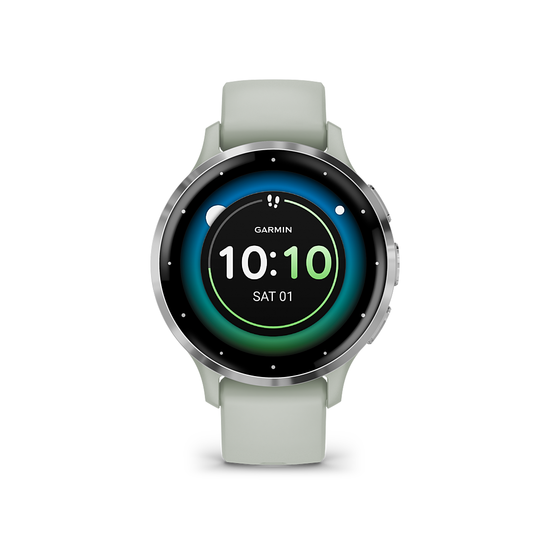 Venu 3S, Silver avec bracelet vert sauge