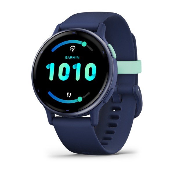 Garmin Vivoactive 5 3,05 cm (1.2) AMOLED 42 mm Numérique 390 x 390 pixels Écran tactile Bleu Wifi GPS (satellite)