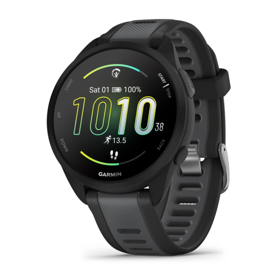 Garmin Forerunner 165 3,05 cm (1.2) AMOLED 43 mm Numérique 390 x 390 pixels Écran tactile Noir GPS (satellite)