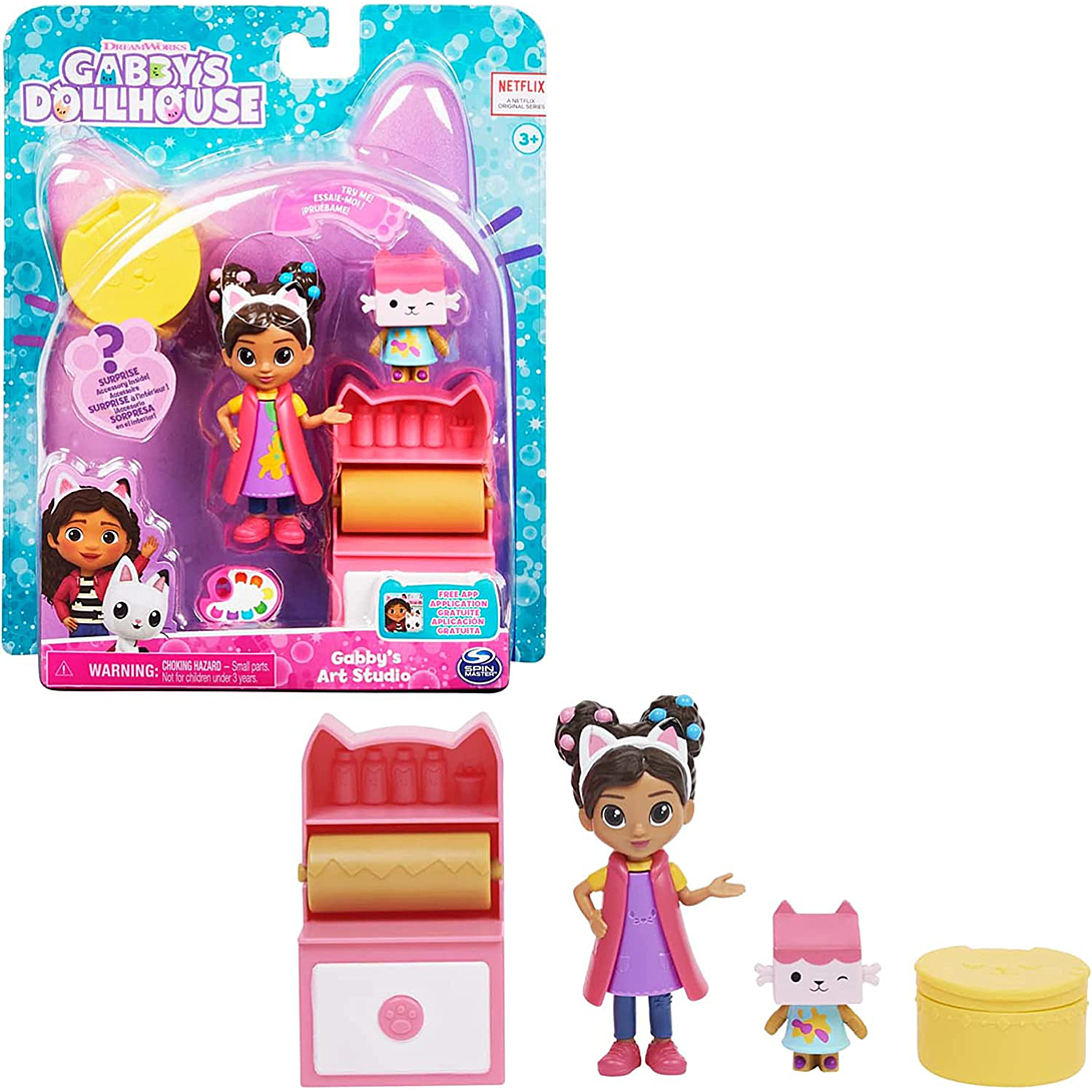 pack 2 figurines et accessoires studio d’art Gabby et la Maison Magique