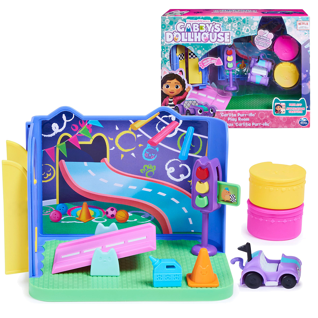 Gabby' Dollhouse Gabby et la Maison Magique Gabby Dollhouse Pièce La Salle De Jeu Chabriolette 1 Figurine + Accessoires Dessin Animé Jouet Maison De Poupée Jouet Enfant Et + - vue 3