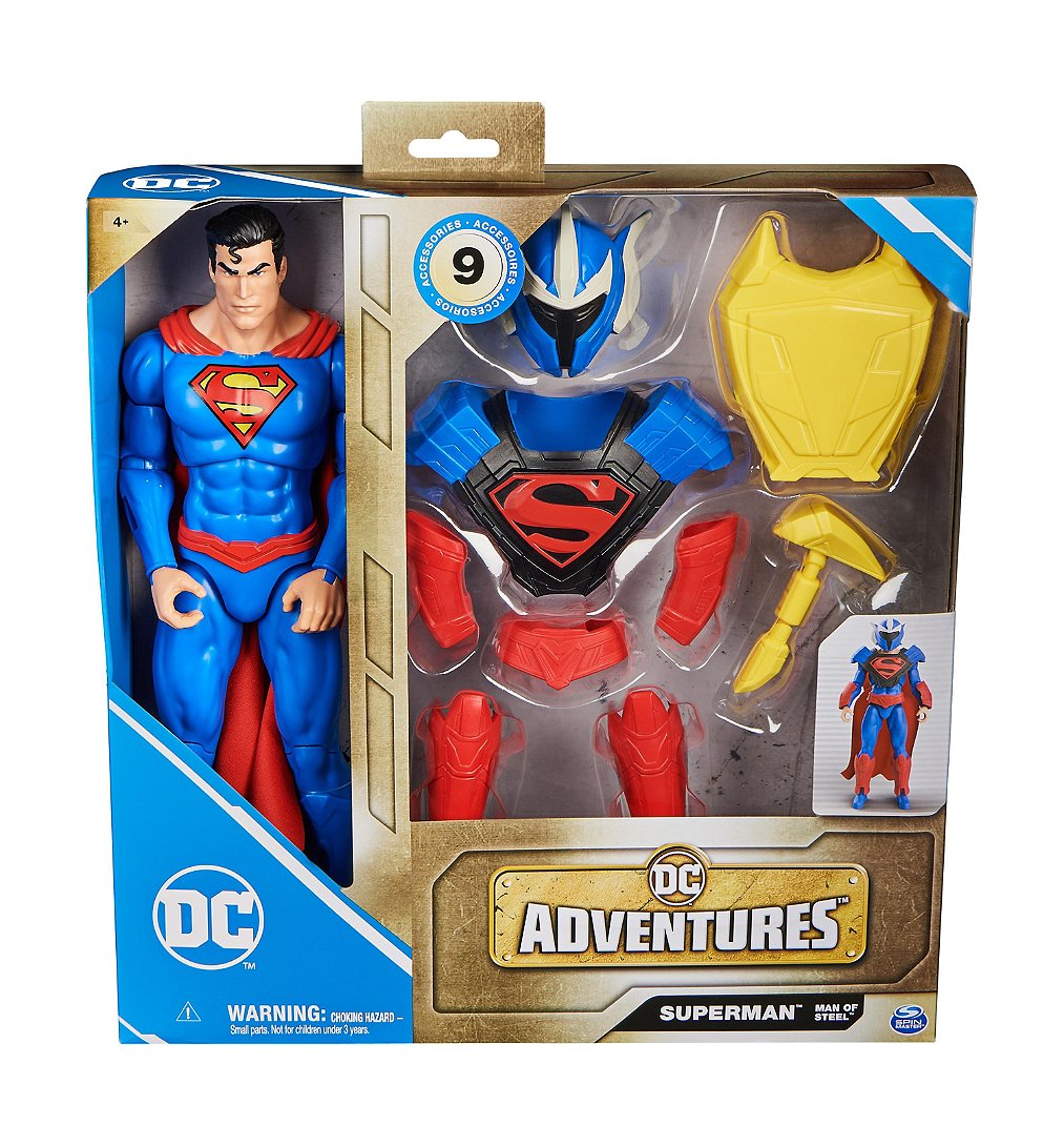 pack figurine 30 cm superman + accessoires justice league battles