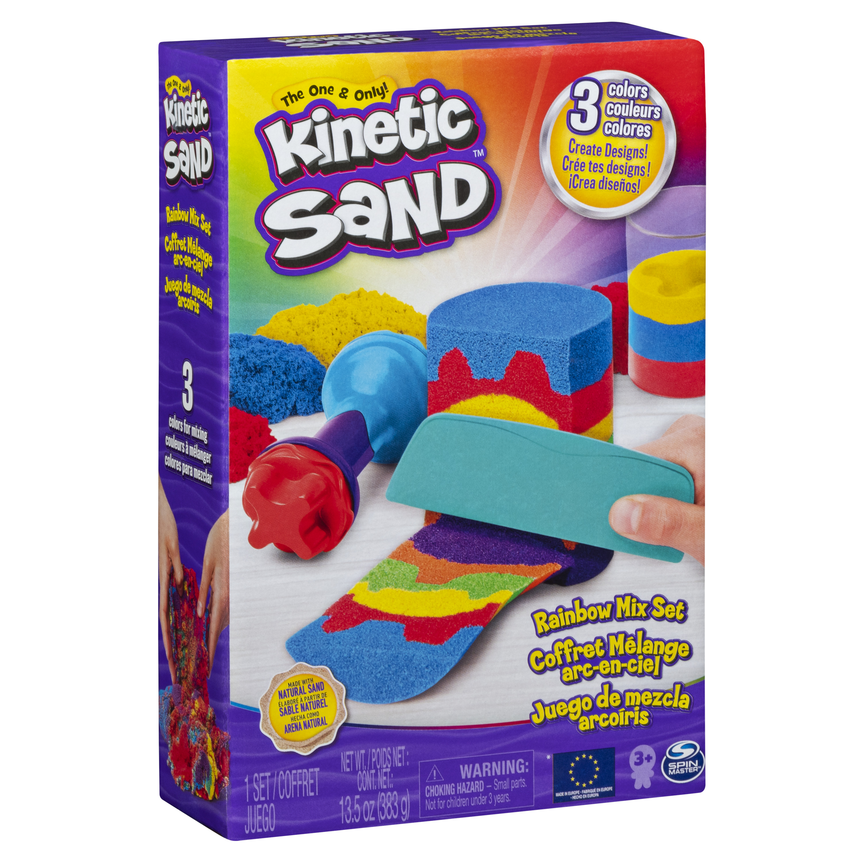 Coffret arc en ciel + 6 accessoires Kinetic Sand