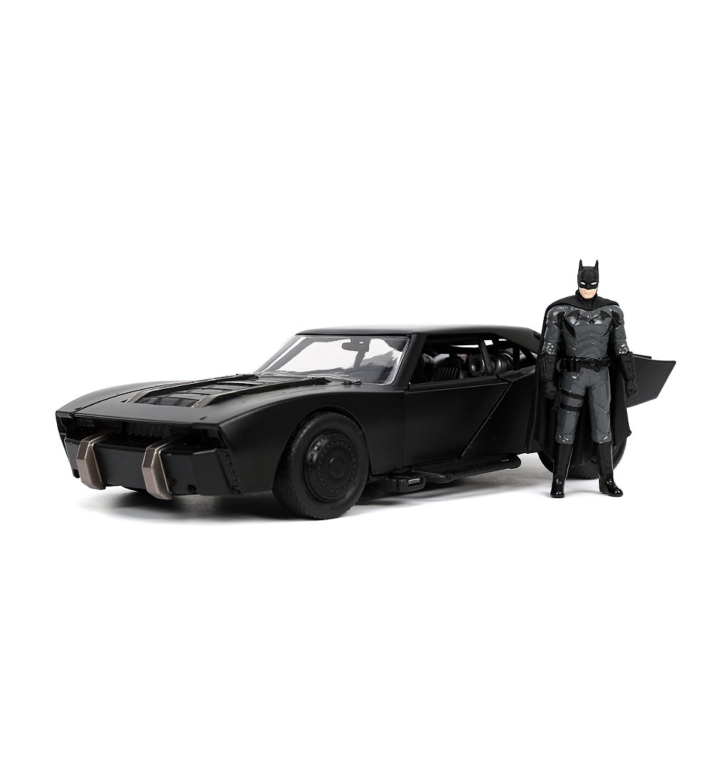 1:24 DC COMICS BATMOBILE THE BATMAN W/BATMAN FIGURE BLACK 2022