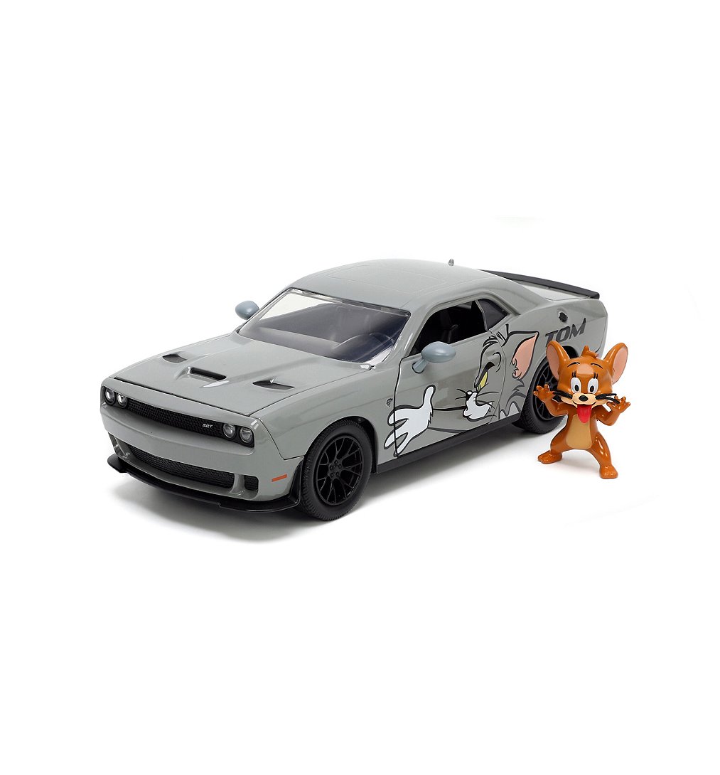 Dodge Challenger SRT Hellcat W/Jerry Figure Grey 2015