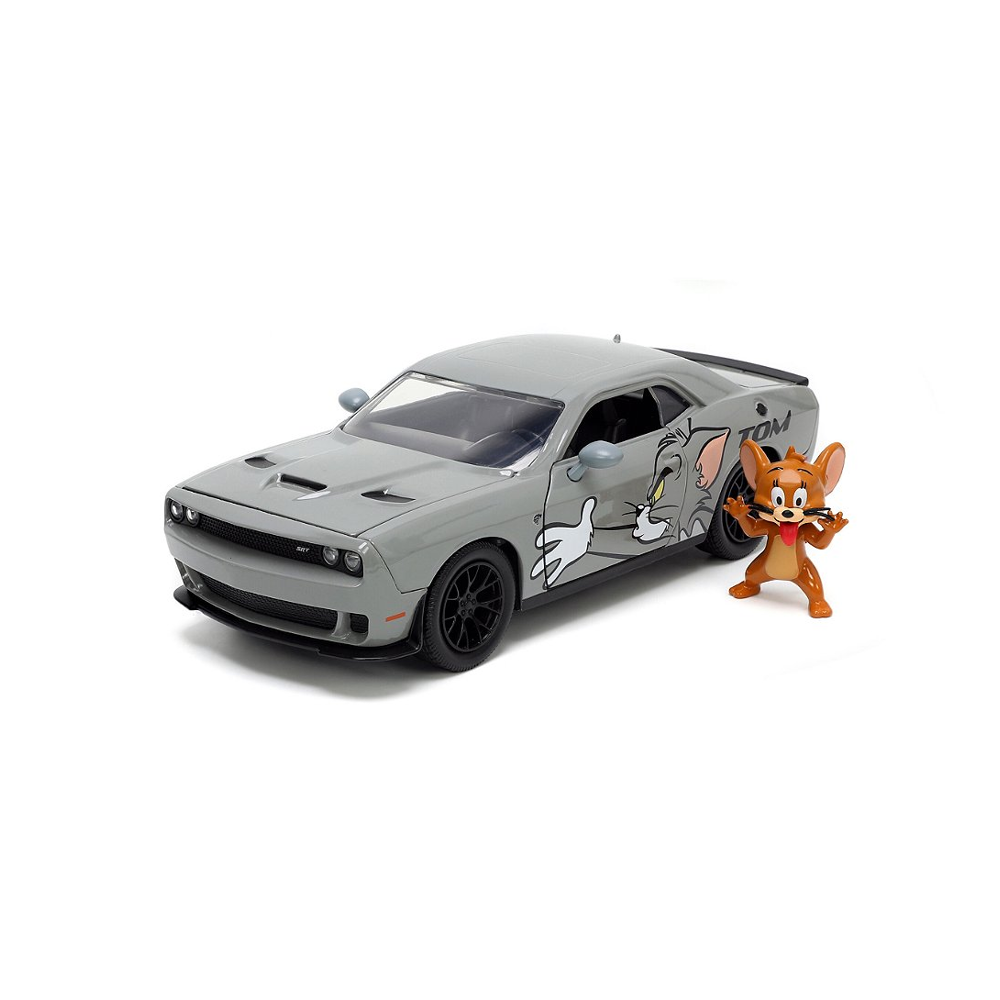 Dodge Challenger SRT Hellcat W/Jerry Figure Grey 2015