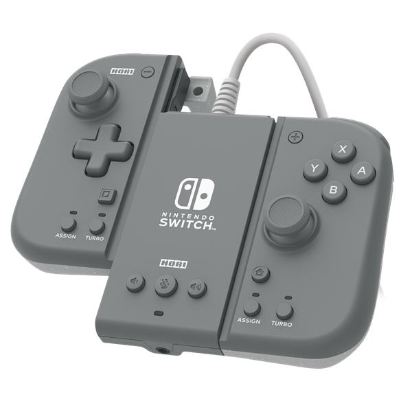 HORI Manette Set Adaptateur Mode Télé + Split Pad Compact (Gris) pour Nintendo Switch (SWITCH)