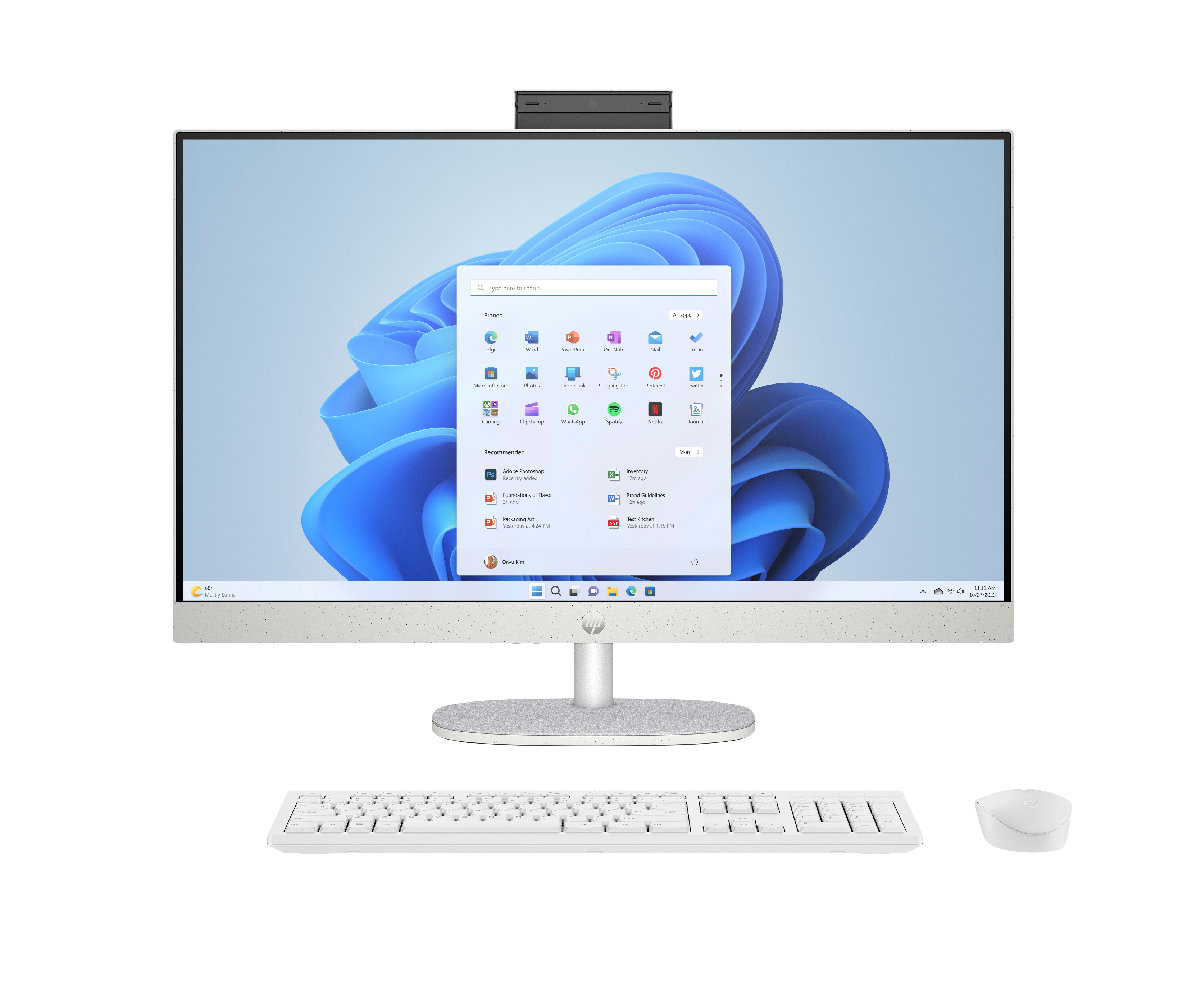 HP 27 inch All-in-One 27-cr0081nf PC Intel® Core™ i5 i5-1335U 68,6 cm (27") 1920 x 1080 pixels 8 Go DDR4-SDRAM 512 Go SSD Windows 11 Home Wi-Fi 6 (80