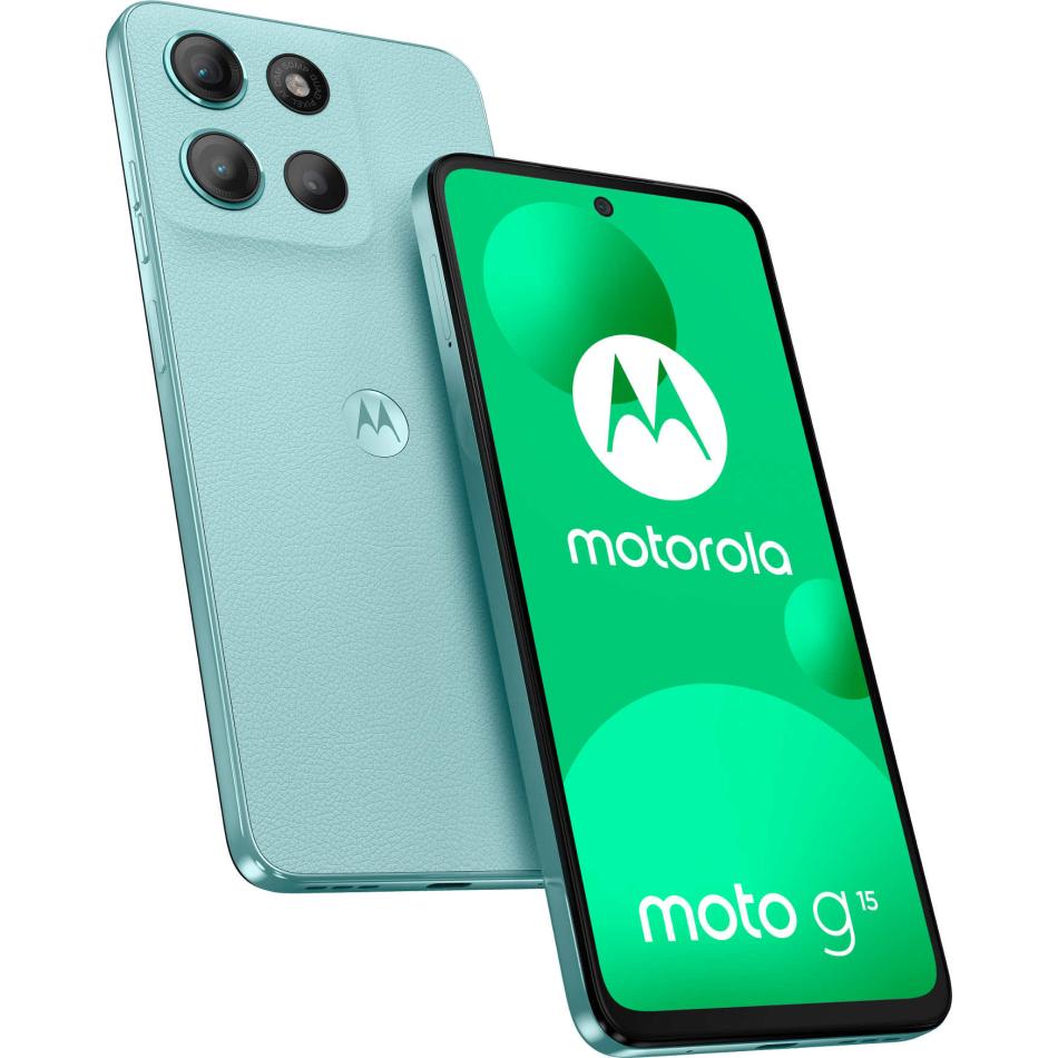Motorola moto g15 17,1 cm (6.72) Double SIM Android 15 4G USB Type-C 4 Go 128 Go 5200 mAh Bleu clair