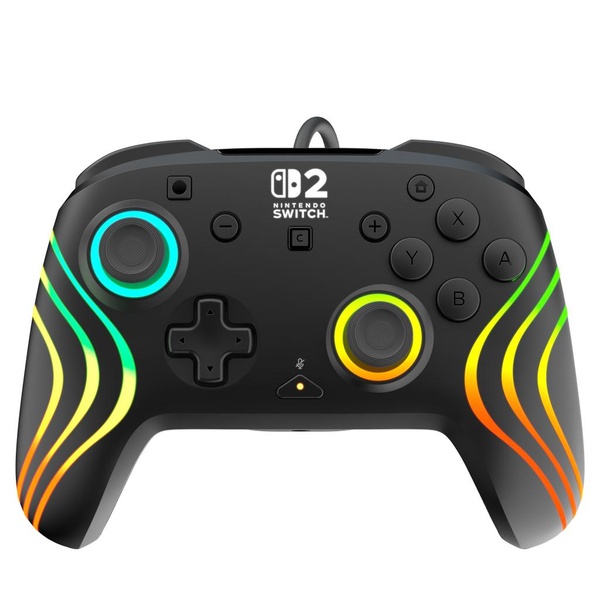 Manette filaire AFTERGLOW WAVE BLACK pour Switch 2 -  Noir (NINTENDO SWITCH 2)