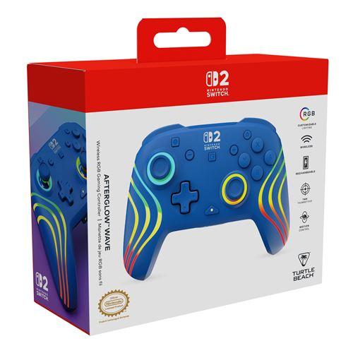 Manette sans fil Afterglow Wave bleue pour Nintendo Switch 2 (NINTENDO SWITCH 2)