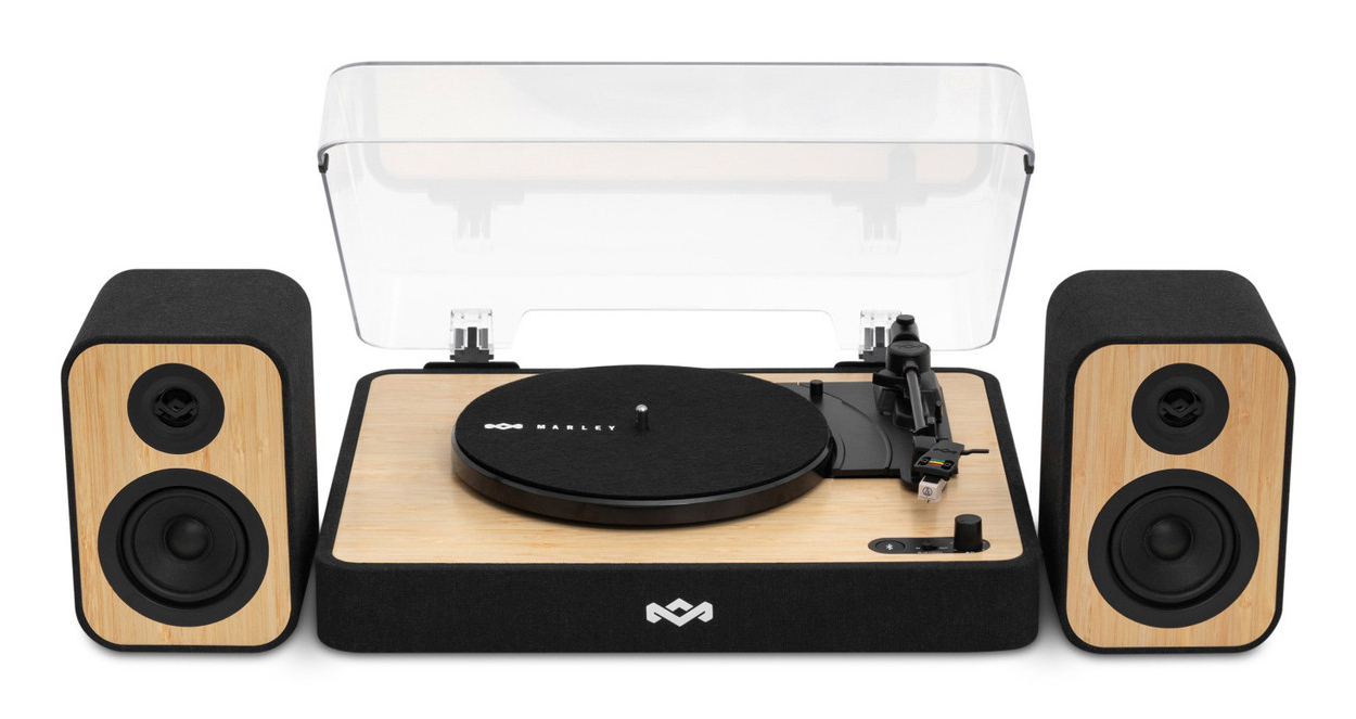 The House Of Marley EM-JT304-SB platine Tourne-disque entraîné par courroie Noir, Bois Manuel