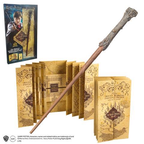 Baguette Harry Potter et carte du Maraudeur - Blister