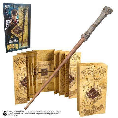 Baguette Harry Potter et carte du Maraudeur - Blister