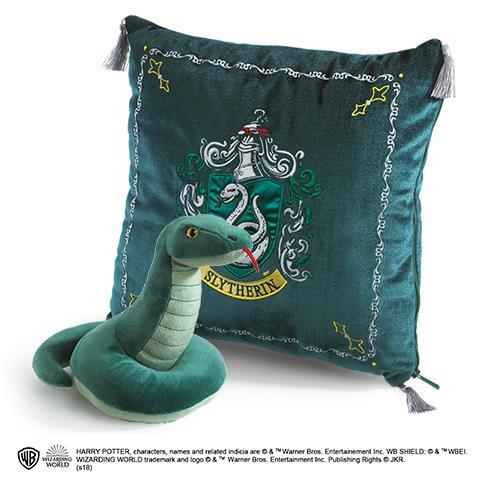 Peluche et coussin de la Maison de Serpentard - Harry Potter