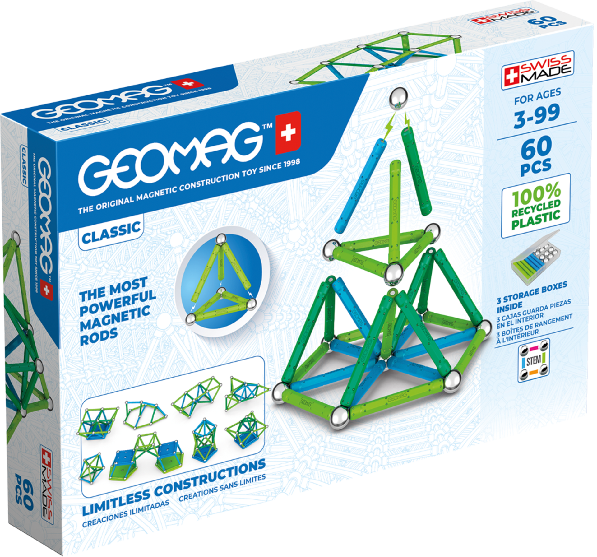 Geomag - Ecofriendly 60 Pcs Color - Geomag