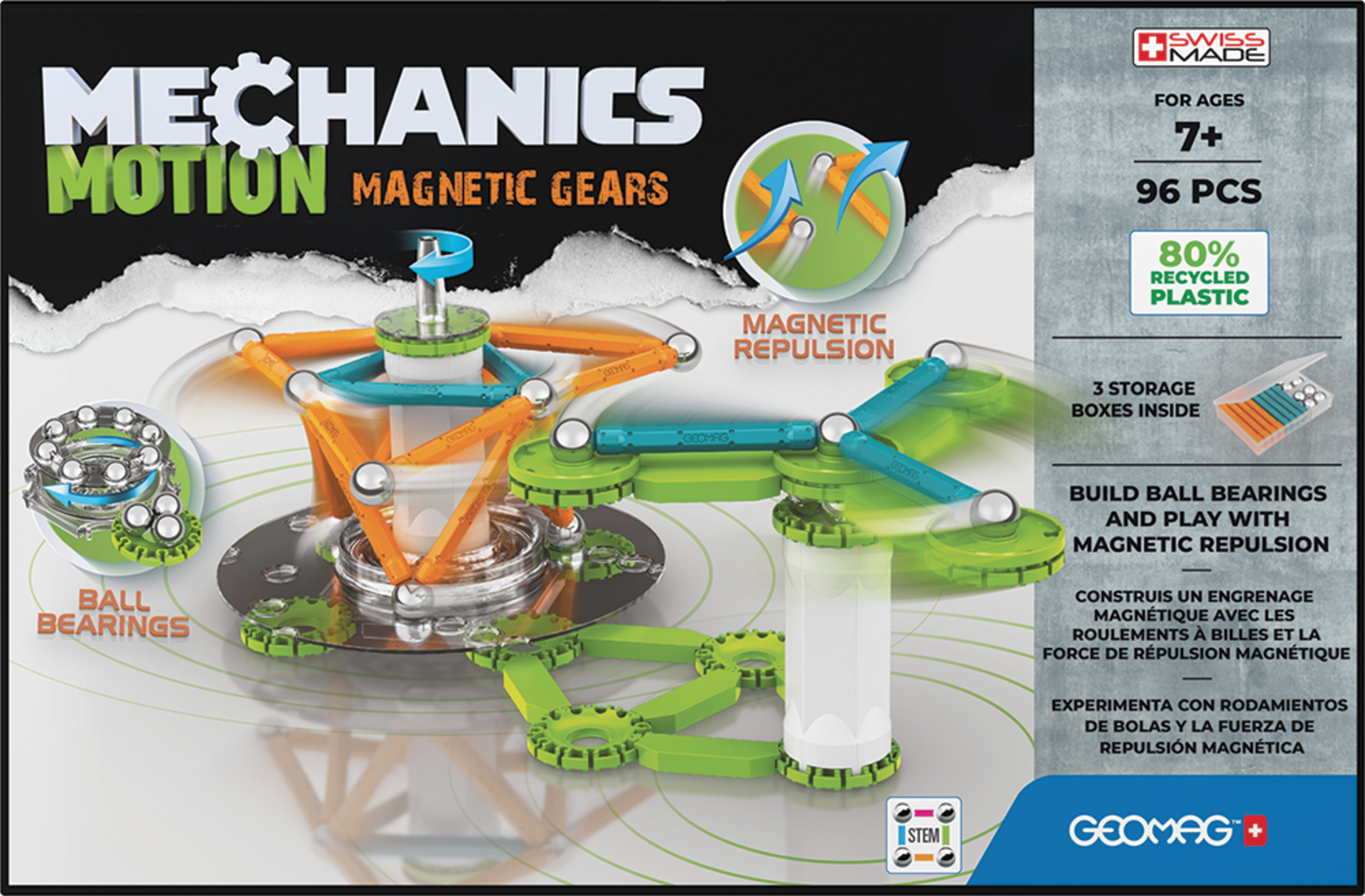 Mechanics Ecofriendly - 96 Pcs Motion - Geomag