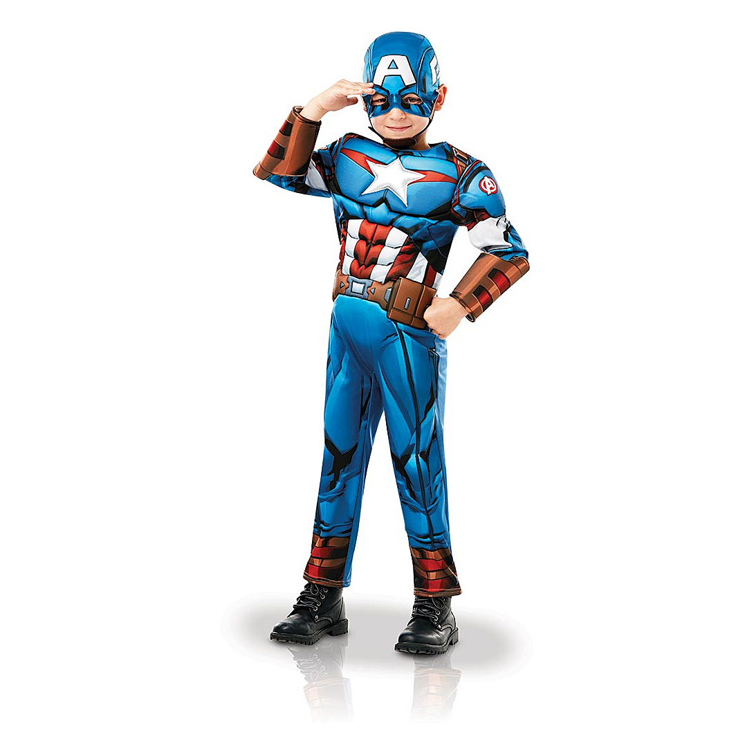RUBIE' Mixte enfant Déguisement Luxe Captain America Serie Animée 3 à 90 à 104 cm Halloween - vue 2