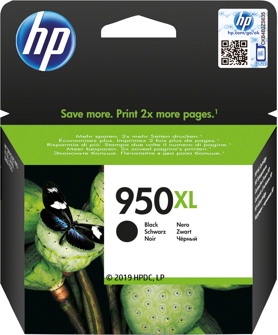 Cartouche d'encre HP 950XL Noire grande capacité Authentique (CN045AE)