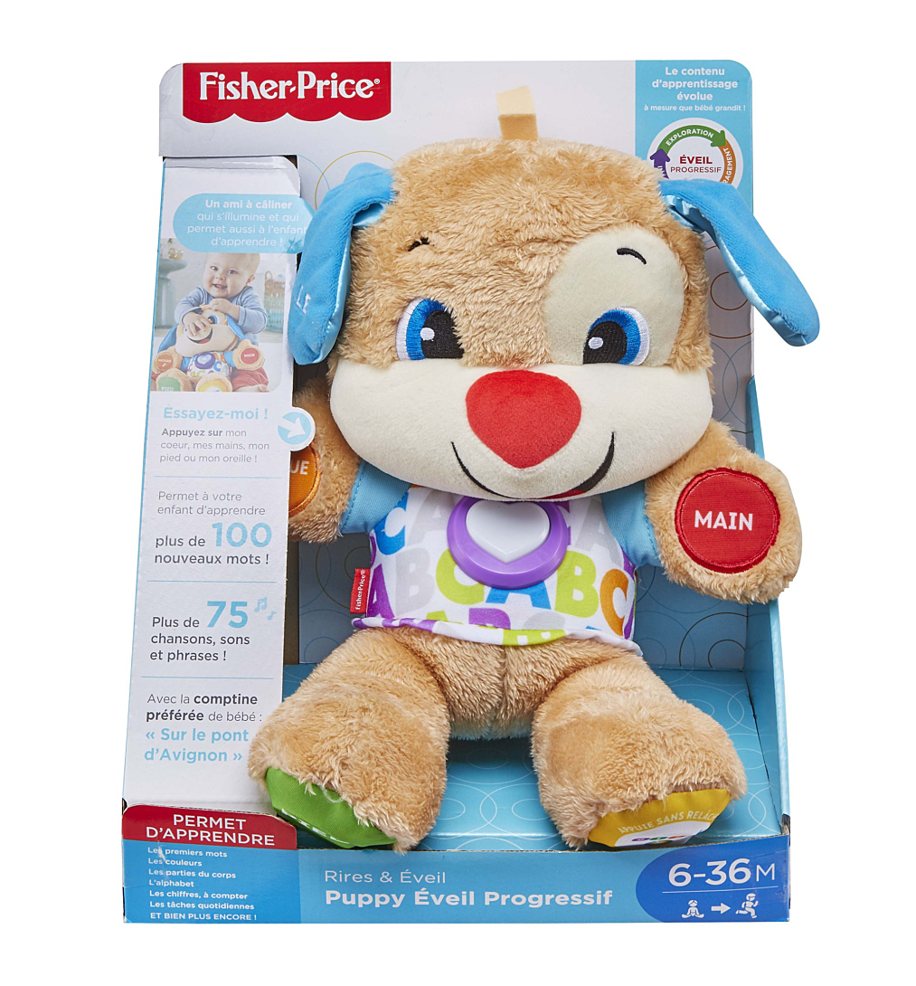 Fisher-Price - Nouveau Puppy Interactif - Peluche interactive - 6 mois et +