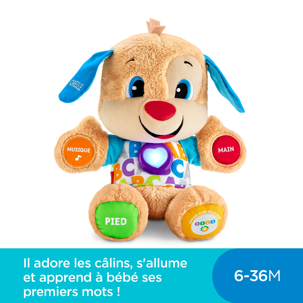 Fisher-Price - Nouveau Puppy Interactif - Peluche interactive - 6 mois et +