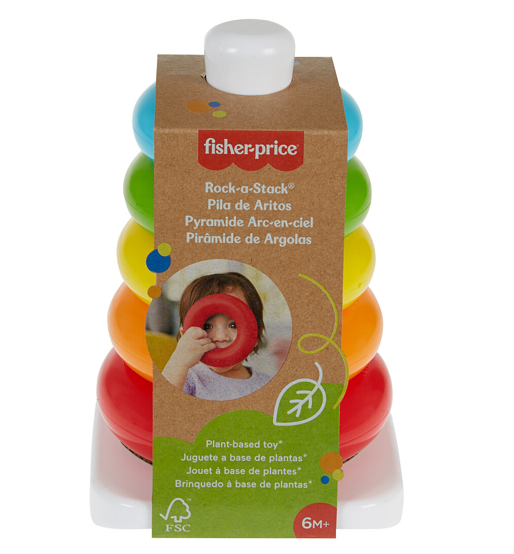 Fisher-Price - Pyramide arc-en-ciel - Jouet d'éveil 1er âge - Dès 6 mois